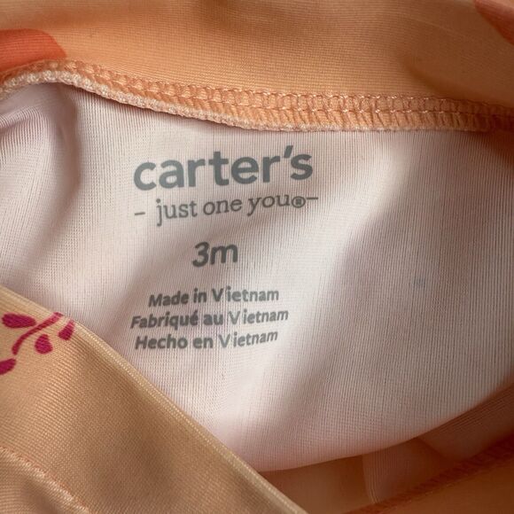 Carter’s Just One You Baby Girl Rash Guard Top Size 3M UPF 50+ Sun Protection - Picture 5 of 5